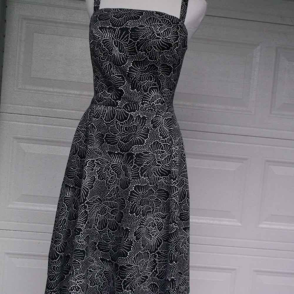 SIGRID OLSEN Black White Hi End Quality Sundress 8